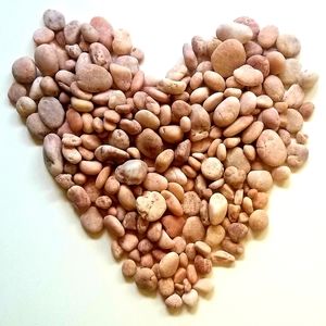 Pink Beach Stones +Quartz Raw Natural